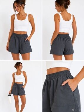 Apana gray  Women's Athletic Shorts
